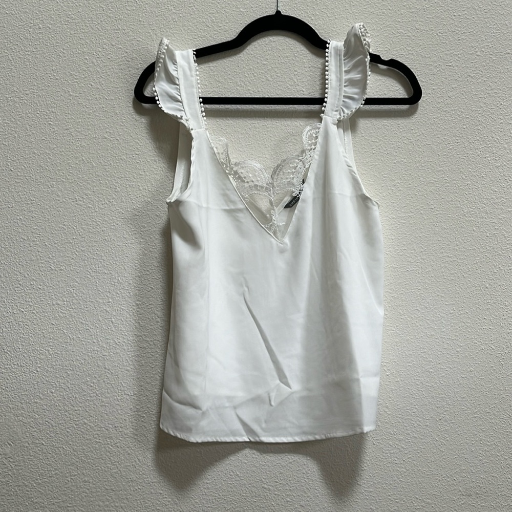 SHEIN lightweight blouse with patterned tank sleeves